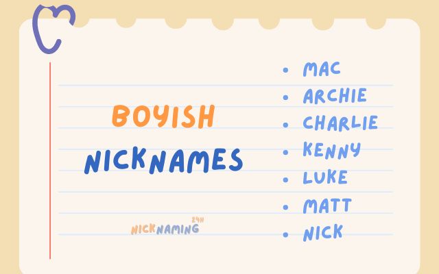 Boyish Nicknames