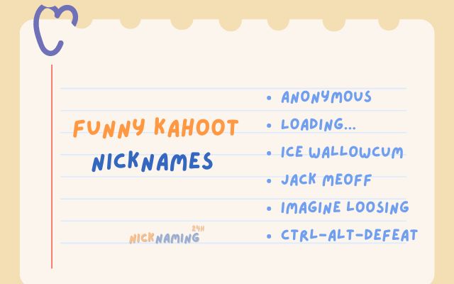 Best 200+ Funny Kahoot Nicknames Ideas