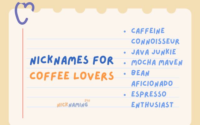 Nicknames for Coffee Lovers