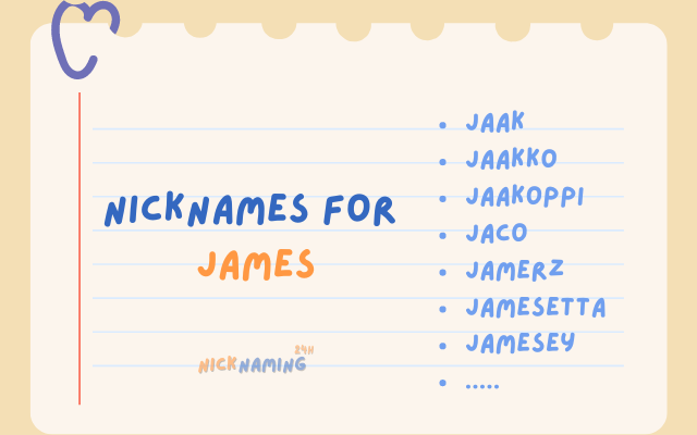 Nicknames for James