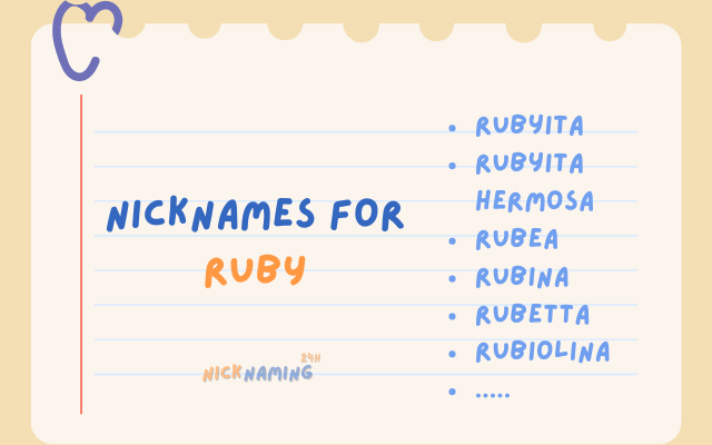 TOP 75+ NICKNAMES FOR RUBY – CREATIVE AND FUN IDEAS