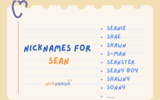 TOP 99+ NICKNAMES FOR SEAN – FUN, COOL, AND CREATIVE IDEAS