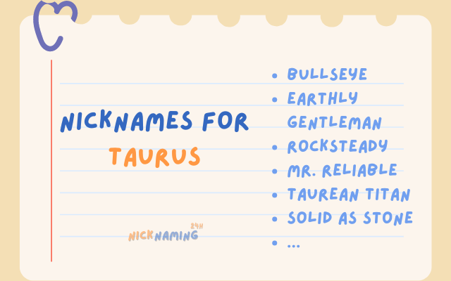 Best 50+ Nicknames For Taurus You Will Love