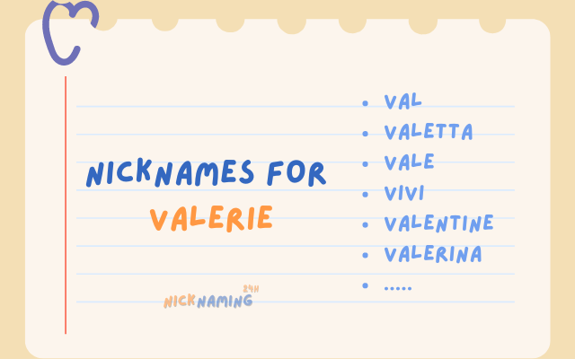 Nicknames for Valerie