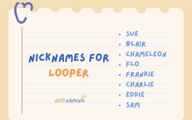 Nicknames For Looper – Inspired by Biometric Fingerprints