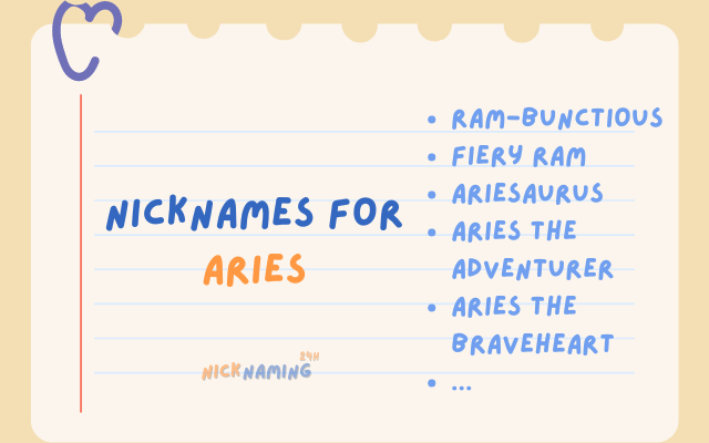 Fun and Creative Nicknames for Aries