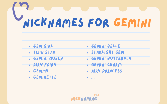 Best 50+ Nicknames For Gemini That You Want To Use