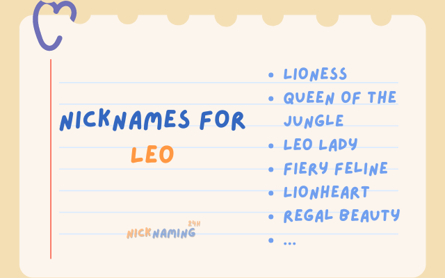 nicknames for Leo