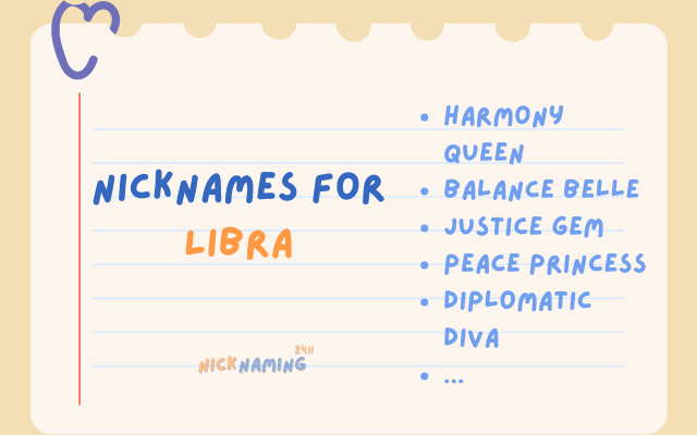 nicknames for Libra