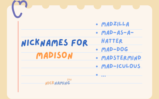 50+ Cute and Trendy Nicknames for Madison