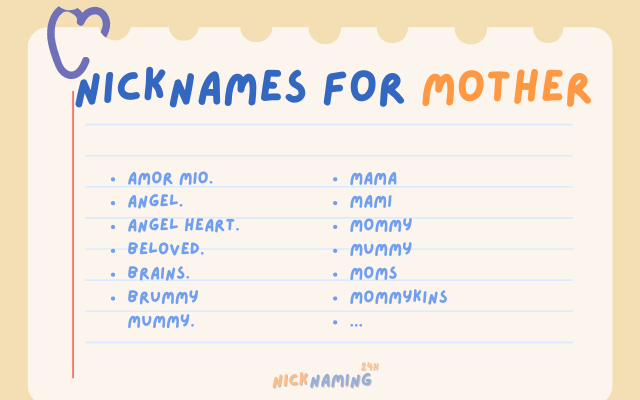 nicknames for mother