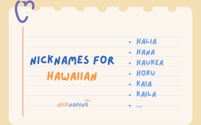 250+ Best Hawaiian-Inspired nicknames