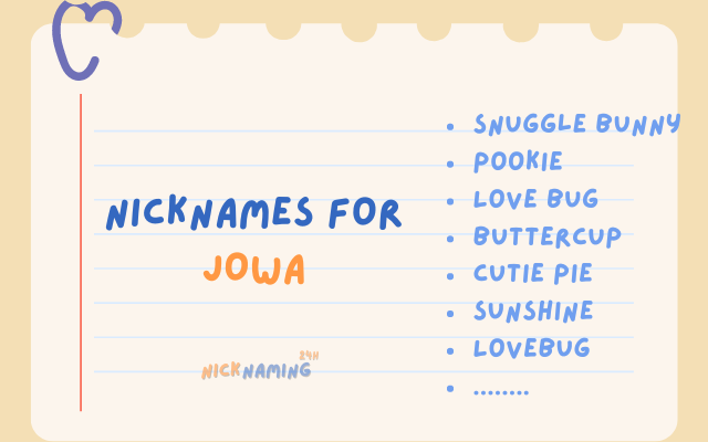 80+ SWEET AND FUN NICKNAMES FOR JOWA YOU’LL ADORE