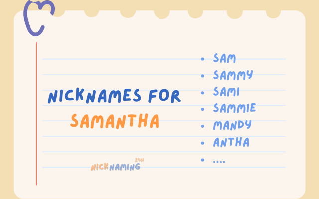 Nicknames for Samantha