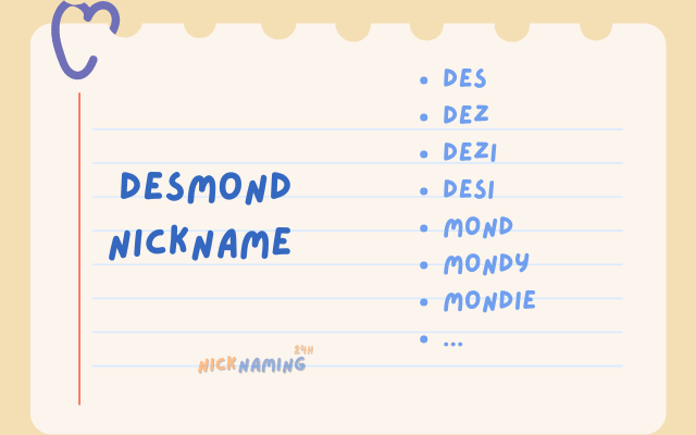 desmond nickname