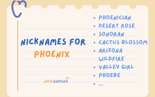 nicknames for phoenix