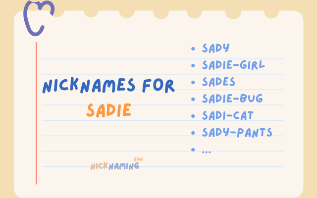 nicknames for sadie